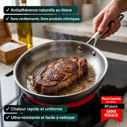 Poêle en Titane Pur Antiadhésive PuraComida®