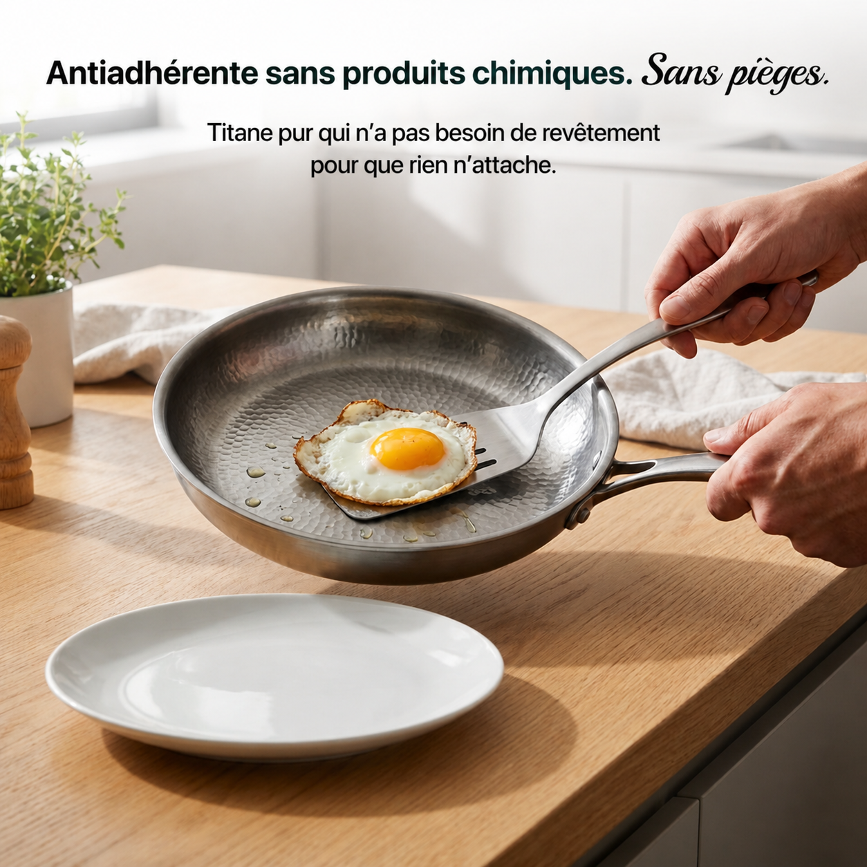 Poêle en Titane Pur Antiadhésive PuraComida®