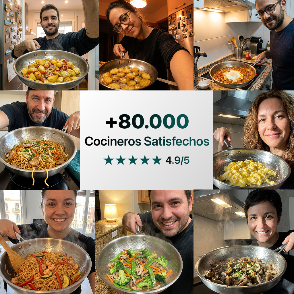 Wok en Titane Pur Antiadhésif PuraComida®
